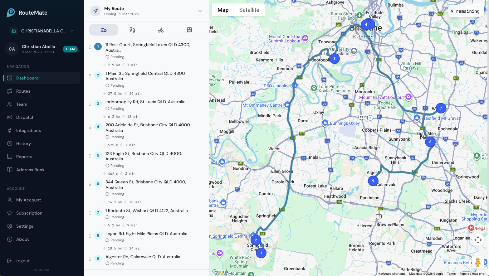RouteMate Delivery Operations Platform